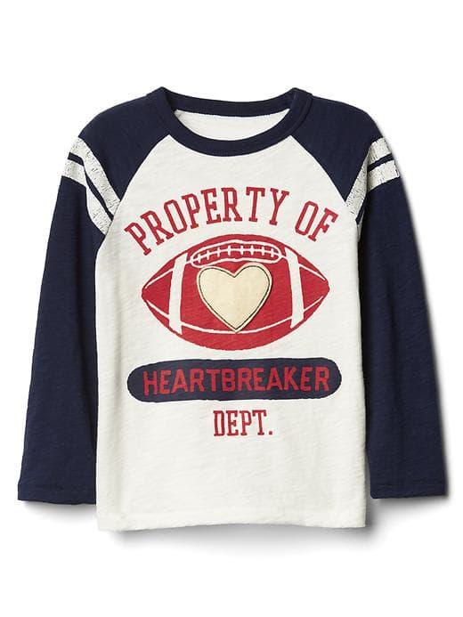 Gap Heart Graphic Baseball Tee - New Off White