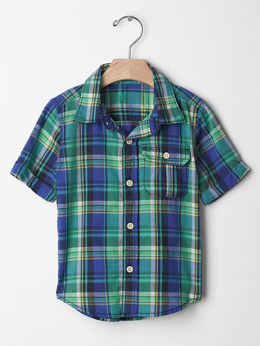 Gap Madras Plaid Shirt - Matisse Blue