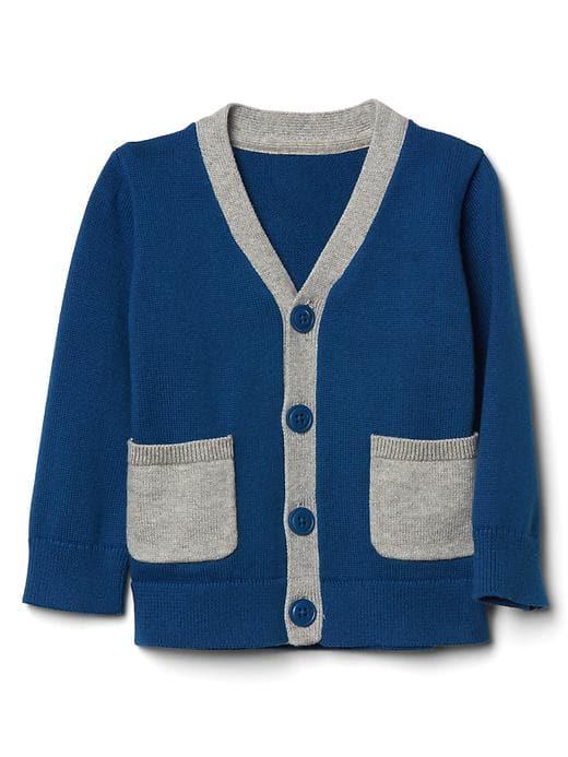 Gap V Neck Button Cardigan - New Zephyr Blue