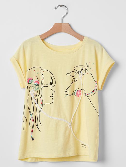 Gap Graphic Jersey Tee - Light Yellow