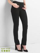 Gap Mid Rise Straight Jeans - Soft Black