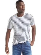 Gap Vintage Wash Small Stripe Tee - Gray Stripe