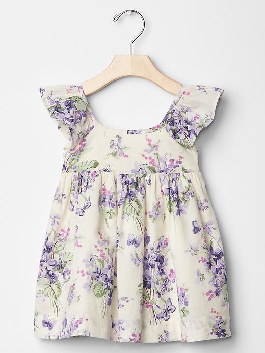 Gap Floral Butterfly Flutter Dress - Ivory Frost