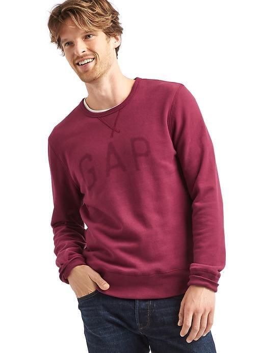 Gap Men Logo Imprint Crew Sweatshirt - Garnet