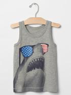 Gap Americana Graphic Tank - Gray Heather