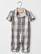 Gap Plaid Roll Up One Piece - Plaid