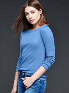 Gap Women Modern Boatneck Tee - Soccer Blue