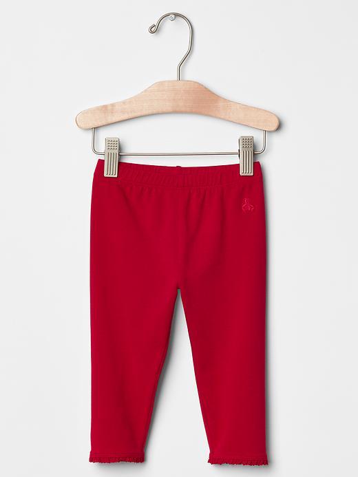 Gap Lace Trim Leggings - Modern Red