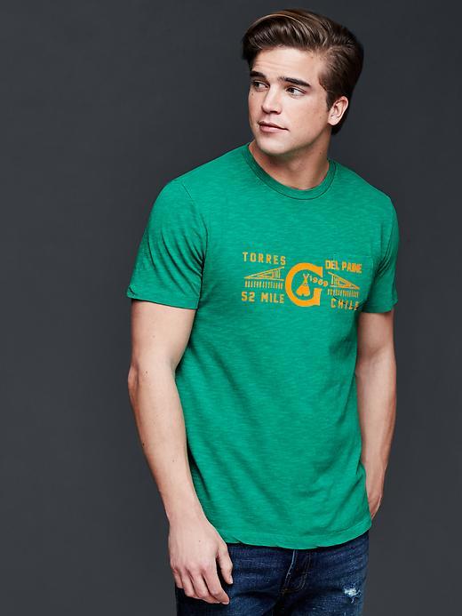 Gap Men Destination Graphic Tee - Varsity Green