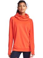 Gap Women Orbital Fleece Relaxed Pullover Hoodie - Neon Coral Flame