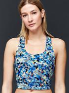 Gap Reversible Crop Top - Light Blue/navy
