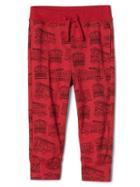 Gap Print Knit Pants - Modern Red