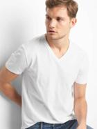 Gap Men Essential V Neck T Shirt - Optic White