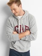 Gap French Terry Logo Pullover Hoodie - New Heather Grey
