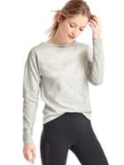 Gap Women Elements Fleece Spacedye Sweatshirt - Frosty White Space Dye