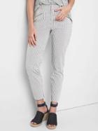 Gap Women Seersucker Skinny Ankle Chinos - Blue Seersucker