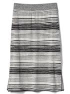 Gap Women Softspun Stripe Midi Skirt - Black & Grey Stripe