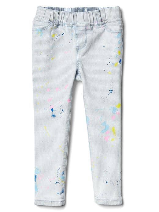 Gap 1969 Paint Splatter High Stretch Jeggings - Railroad Stripe