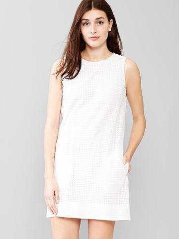 Gap Women Eyelet Shift Dress - White