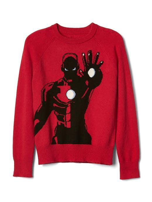 Gap Mad Engine Iron Man Intarsia Sweater - Modern Red