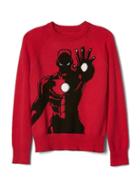 Gap Mad Engine Iron Man Intarsia Sweater - Modern Red