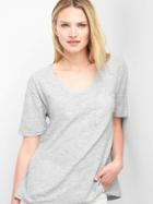 Gap Slub Pocket Tee - New Heather Grey