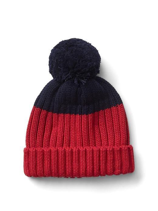 Gap Colorblock Pom Pom Hat - Modern Red