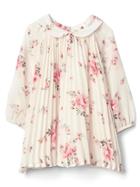 Gap Floral Pleat Collar Dress - Ivory Frost