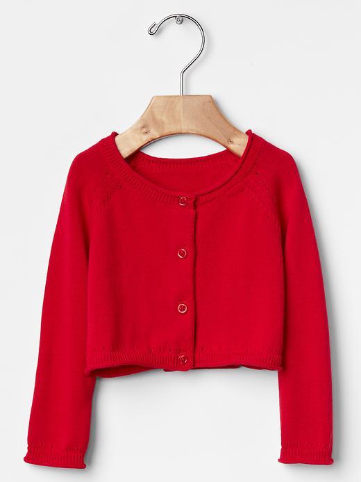 Gap Knit Short Cardigan - Holly Berry