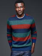 Gap Men Herringbone Stripe Sweater - Orange Stripe