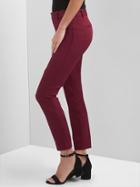 Gap Women Curvy Skinny Ankle Pants - Red Delicious