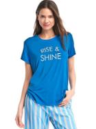 Gap Women Mix And Match Short Sleeve Sleep Shirt - Academy Blue