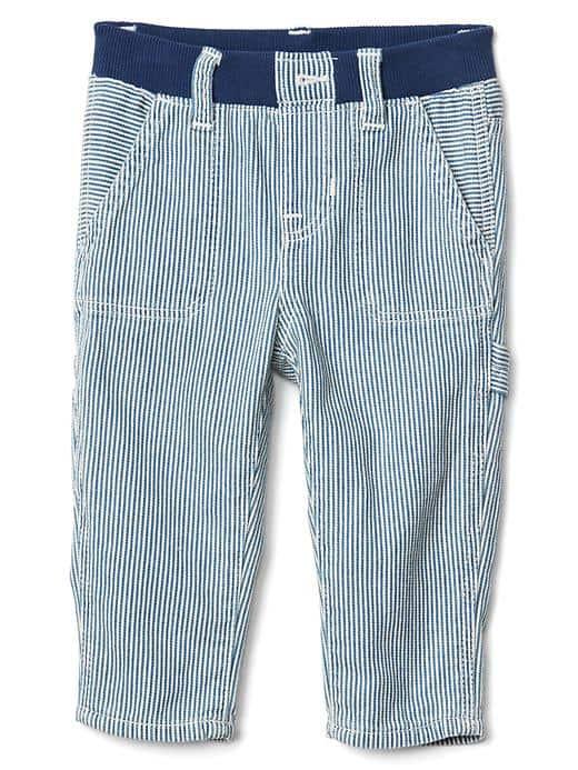 Gap Railroad Stripe Denim Carpenter Pants - Railroad Stripe
