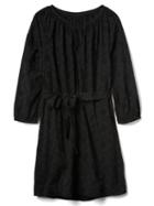 Gap Women Floral Embroidery Tie Belt Cover Up - True Black