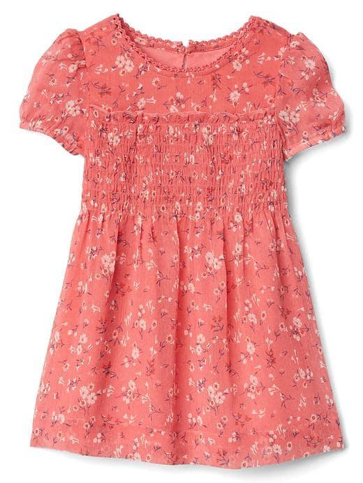 Gap Floral Smocked Ruffle Dress - Primrose