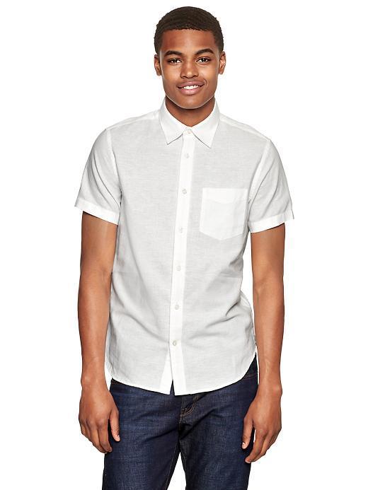 Gap Linen Cotton Solid Shirt - White