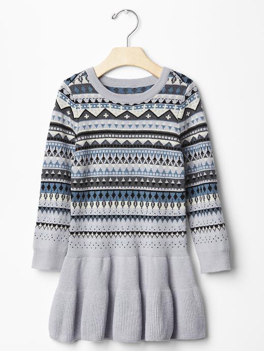 Gap Fair Isle Drop Waist Sweater Dress - Hint Of Lilac 271