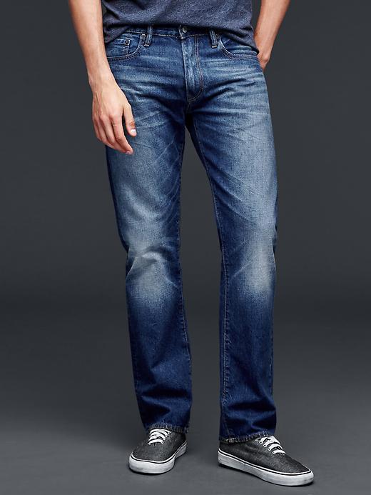 Gap Men 1969 Standard Taper Fit Jeans Medium Indigo Wash - Medium Indigo