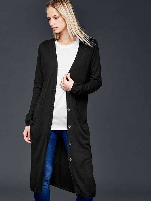 Gap Long Cardigan - True Black
