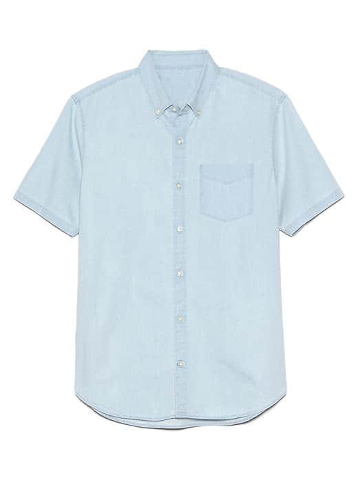 Gap Men Indigo Slim Fit Shirt - Bleached