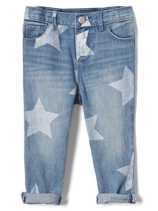 Gap 1969 Starry Girlfriend Jeans - Indigo Star Print
