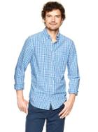 Gap Lived In Wash Multi Checkered Shirt - Alice Blue