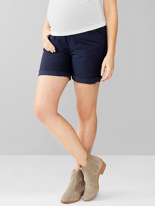 Gap Women Full Panel Khaki Boyfriend Shorts - True Indigo