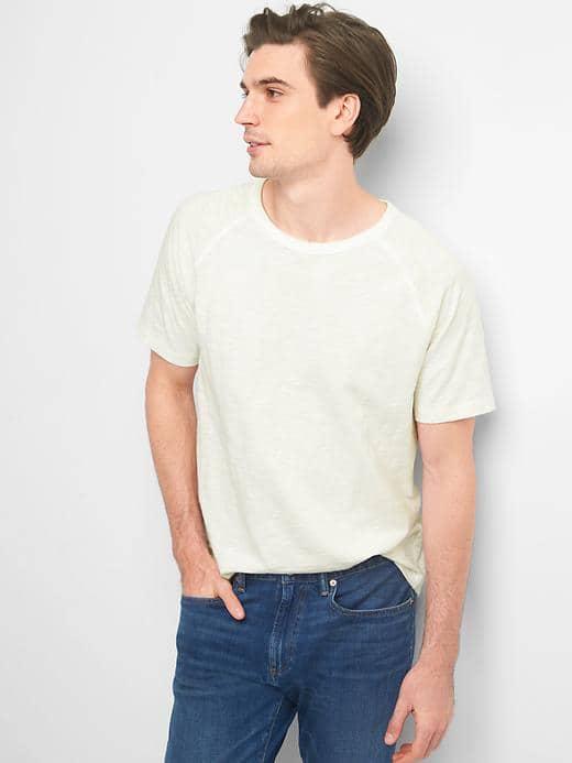 Gap Women Slub Jersey Crewneck Tee - New Off White