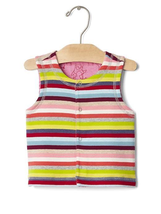 Gap Bright Stripe Reversible Filled Vest - Multi