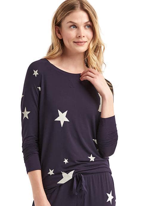 Gap Women Pure Body Long Sleeve Tee - North Star Dark Indigo