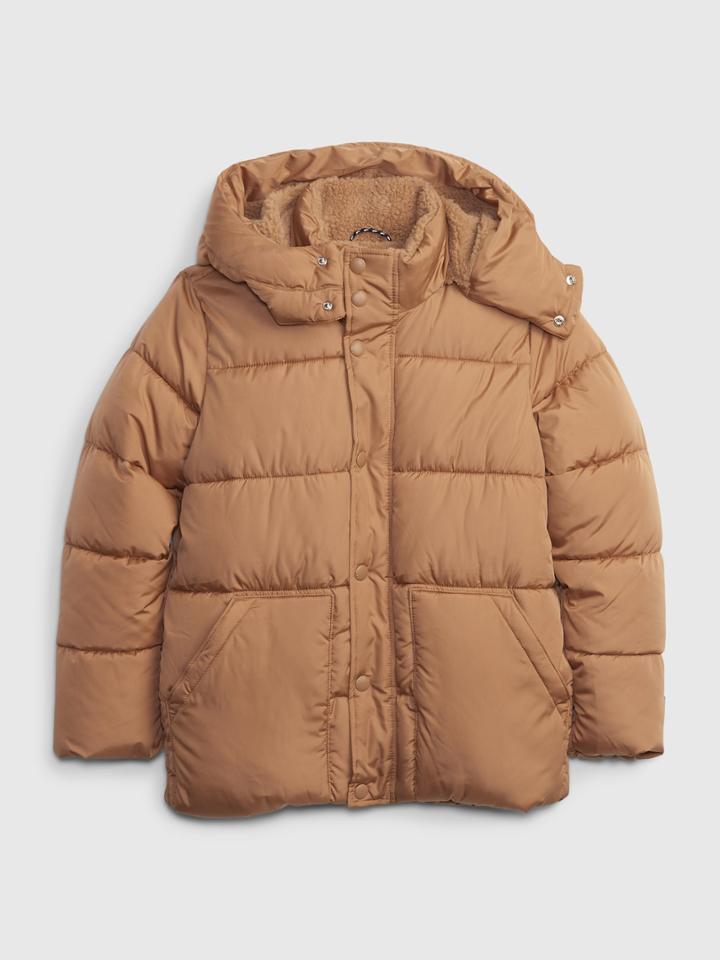Kids Sherpa-lined Puffer Jacket