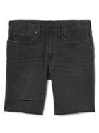 Gap Men Distressed Denim Shorts 10 - Black Wash