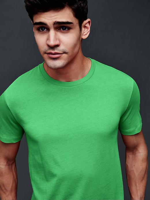 Gap Men Essential Short Sleeve Crew T Shirt - Lush Green