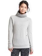 Gap Women Orbital Fleece Funnel Neck Pullover - Light Grey